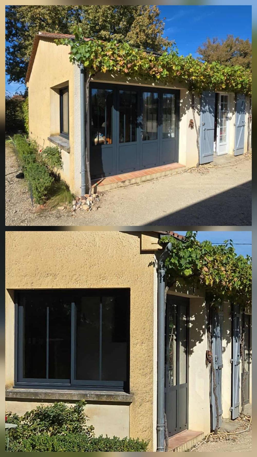 Porte 4 vantaux et coulissant aluminium